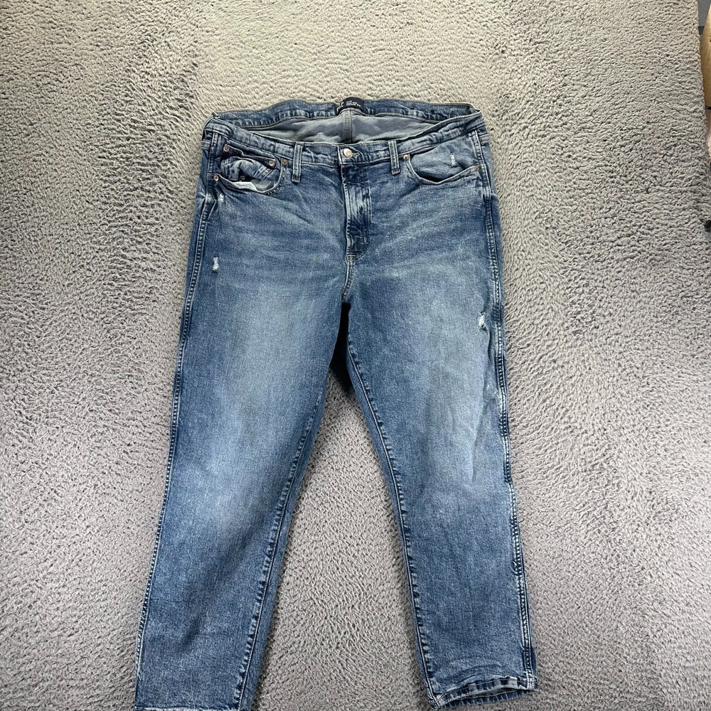 Vintage Gap Jeans Womens 20 Blue Cotton Denim‎ Straight High-Rise Faded Stretch